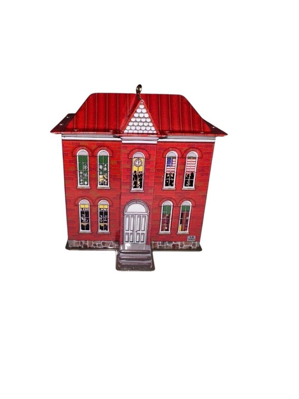 Hallmark Keepsake Christmas Ornament Schoolhouse 2003 No Flagpole No Box S2